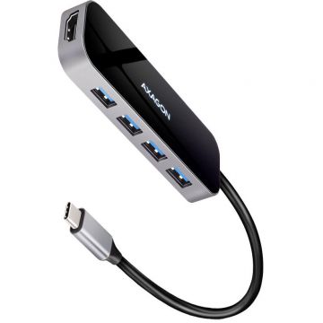 AXAGON Hub USB AXAGON HMC-6H4A, Cablu USB-C