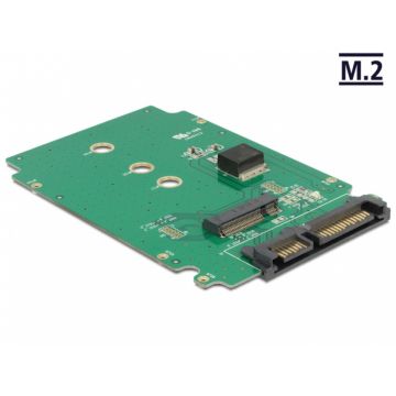 Convertor SATA 22 pini la M.2 NGFF, Delock 62521