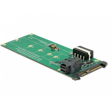 Convertor U.2 SFF-8639 / SFF-8643 NVMe la 1 x M.2 Key M, Delock 62945