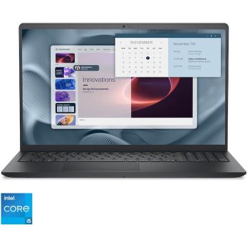 Dell Laptop Dell Pro 15 Essential, procesor Intel® Core™ i5-1334U pana la 4.60 GHz, 15.6 inch, Full HD, 120Hz, 8GB RAM, 512GB SSD, Intel® UHD Graphics, Windows 11 Pro, Negru