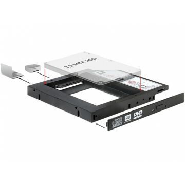 Installation Frame (Caddy) 13mm Slim SATA 5.25 pentru 2.5