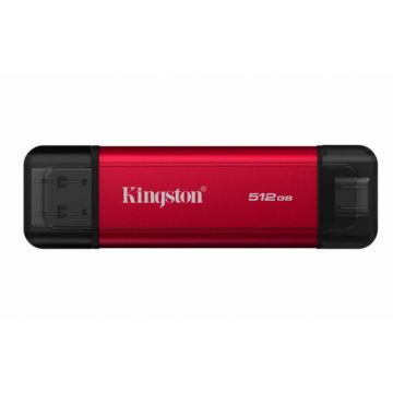Kingston SSD Kingston Dual Portable 512GB, USB A, USB-C, Rosu