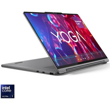 Lenovo Laptop 2-in-1 Lenovo Yoga 9 14ILL10, procesor Intel® Core™ Ultra 7 256V pana la 4.8GHz, 14 inch, 2.8K WQXGA+, OLED, 120Hz, Touch, 16GB RAM, 1TB SSD, Intel® Arc™ Graphics 140V, Windows® 11 Home, Gri
