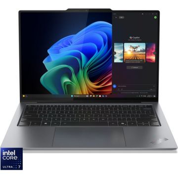 Lenovo Laptop Lenovo 14'' ThinkPad X9-14 Gen 1 Aura Edition, WUXGA OLED, Procesor Intel® Core™ Ultra 7 258V (12M Cache, up to 4.80 GHz), 32GB LPDDR5X, 512GB SSD, Intel Arc 140V, Win 11 Pro, Grey
