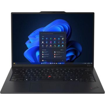 Lenovo Laptop Lenovo ThinkPad X1 Carbon Gen 13 Aura Edition, Procesor Intel® Core™ Ultra 7 265U pana la 5.30 GHz, 14 inch, 2.8K OLED, 120Hz VRR, Touch, 64GB LPDDR5X, 2TB SSD, Intel® Graphics, Windows 11 Pro, Negru