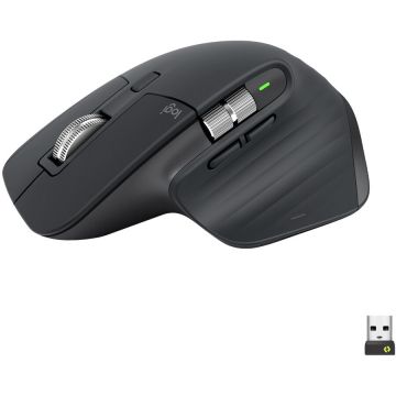 Logitech Mouse Wireless Logitech MX Master 3S Performance, Silent, Bluetooth Edition, Grafit