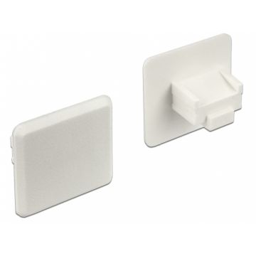 Protectie impotriva prafului pentru conector RJ45 mama transparent set 10 buc, Delock 64019