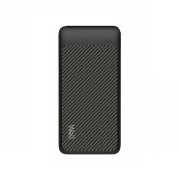 Acumulator extern powerbank 10000mAh 2.1A negru Well