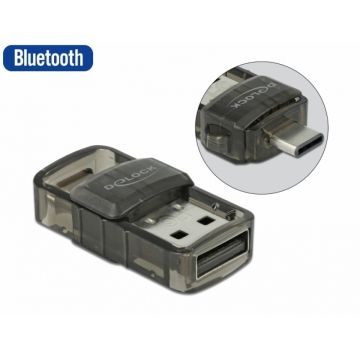 Adaptor 2 in 1 bluetooth 4.0 USB-A + USB-C, Delock 61002