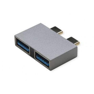 Adaptor 2 x USB 3.2 Gen2 type C la 2 x USB-A T-M, Roline 12.03.2947