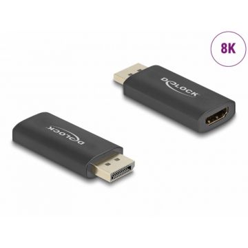 Adaptor activ DisplayPort la HDMI 8K60Hz T-M cu HDR, Delock 61055