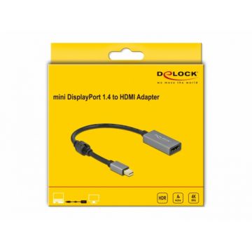 Adaptor activ mini DisplayPort 1.4 la HDMI 4K60Hz (HDR) T-M, Delock 66570