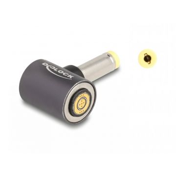 Adaptor de incarcare laptop HP 4.8x1.7mm la conector magnetic 60W, Delock 80786