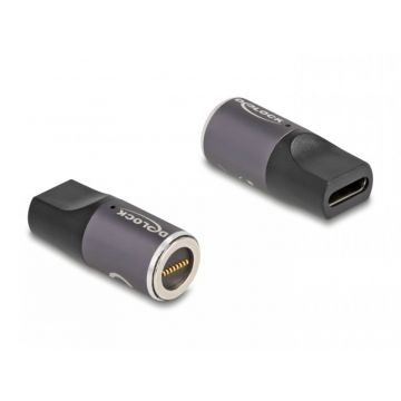 Adaptor de incarcare laptop USB type C la conector magnetic 60W, Delock 80782