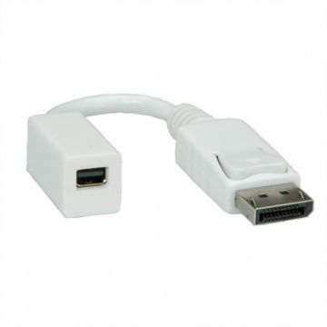 Adaptor Displayport la mini Displayport T-M 4K30Hz Alb, Roline 12.03.3132-20