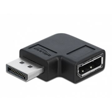 Adaptor DisplayPort v1.4 8K60Hz T-M unghi 90 grade stanga, Delock 66296