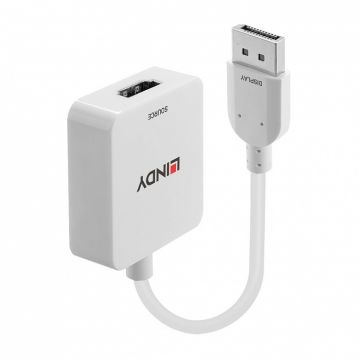 Adaptor HDMI la Displayport 4K60Hz T-M Alb, Lindy L38303