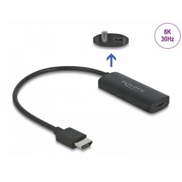 Adaptor HDMI la USB type C (DP Alt Mode) 8K30Hz T-M, Delock 64212