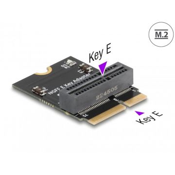 Adaptor M.2 Key E T-M unghi 90 grade, Delock 64341