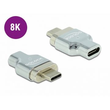 Adaptor magnetic Thunderbolt 3 / USB-C (DP Alt Mode) 8K@30Hz T-M, Delock 66433