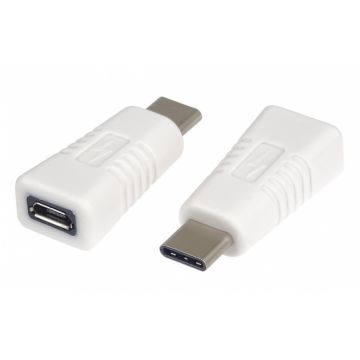 Adaptor micro USB 2.0 la USB type C M-T Alb, kur31-15