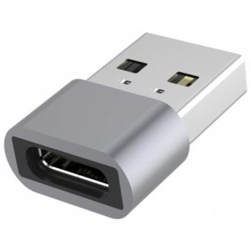 Adaptor USB 2.0 type C la USB-A M-T Aluminiu, kur31-24