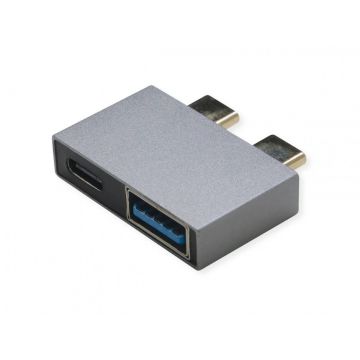 Adaptor USB 3.2 Gen2 type C la 1 x USB type C + 1 x USB-A T-M, Roline 12.03.2946