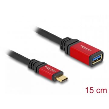 Adaptor USB 3.2 type C la USB-A T-M 0.15m, Delock 60172