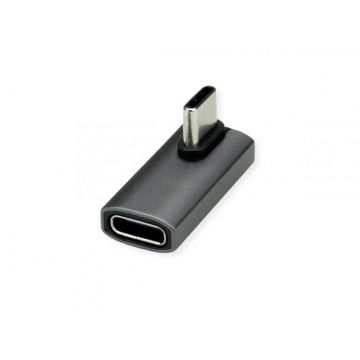 Adaptor USB 4 type C 240W unghi 90 grade T-M Aluminiu, Roline 12.03.2933