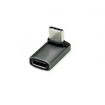 Adaptor USB 4 type C 240W unghi 90 grade T-M Aluminiu, Roline 12.03.2934