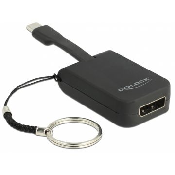 Adaptor USB-C la DisplayPort (DP Alt Mode) 4K 60Hz pentru breloc, Delock 63940