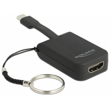 Adaptor USB-C la HDMI (DP Alt Mode) 4K 30 Hz T-M pentru breloc, Delock 63942