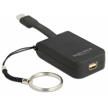 Adaptor USB-C la mini DisplayPort (DP Alt Mode) 4K 60Hz T-M pentru breloc, Delock 63939