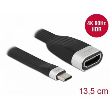 Adaptor USB type C la HDMI (DP Alt Mode) 4K60Hz HDR T-M 13cm, Delock 86729
