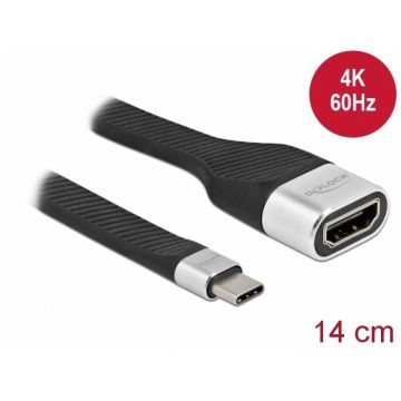 Adaptor USB type C la HDMI (DP Alt Mode) 4K60Hz T-M 14cm, Delock 86933