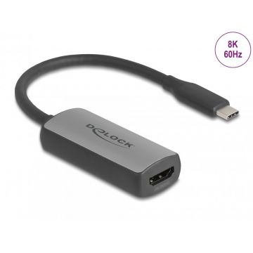 Adaptor USB Type C la HDMI (DP Alt Mode) 8K60Hz HDR/HDCP, Delock 64264