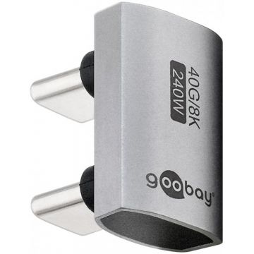 Adaptor USB4 type C unghi 180 grade U-shape T-T, Goobay G74446