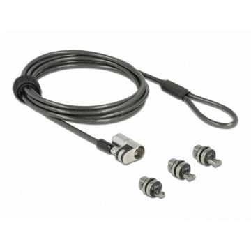 Cablu de securitate laptop pentru slot Kensington / Noble Wedge / Nano, Navilock 20676