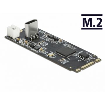Convertor M.2 Key B+M la USB Type-C T-M, Delock 63174