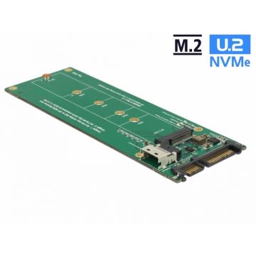 Convertor U.2 SFF-8654/SATA la M.2 Key M, Delock 63953