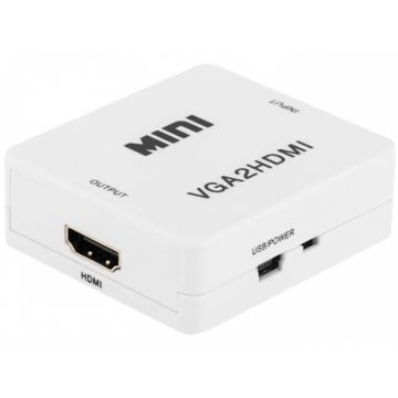 Convertor VGA la HDMI cu audio, KOM0846