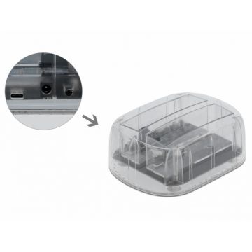 Docking Station USB-C pentru 2 x SATA HDD / SSD, Delock 64090