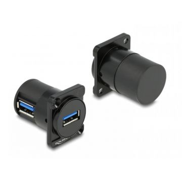 Modul D-type USB 3.1 Gen1-A unghi 90 grade M-M, Delock 88067