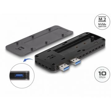 Rack extern 2 x USB 3.2 Gen2-A la M.2 NVMe pentru PlayStation 5, Delock 42013