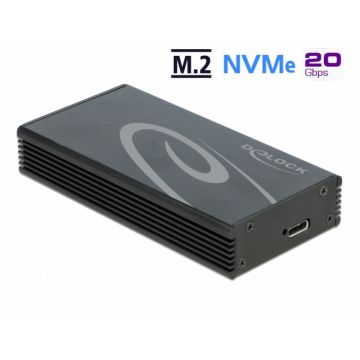 Rack extern USB 3.2-C Gen 2x2 pentru M.2 NVMe PCIe SSD, Delock 42000