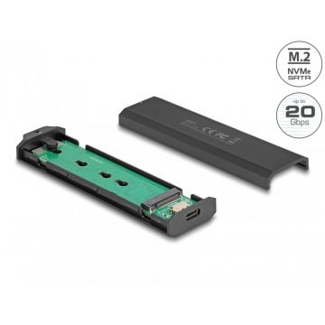Rack extern USB 3.2 type C pentru SSD M.2 NVMe PCIe/SATA Combo, Delock 42031
