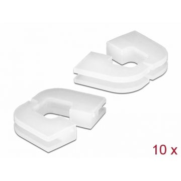 Set 10 buc protectie cabluri dreptunghiular - diametru 4.6 x 4.6 mm Natural, Delock 60254