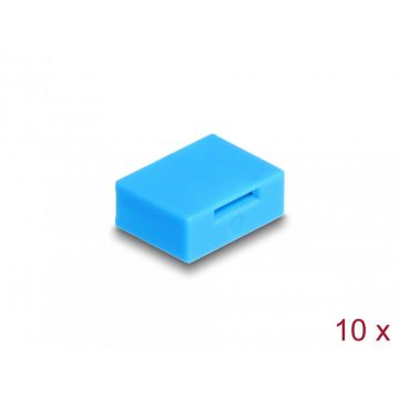Set 10 buc USB-A port blocker Blue, Delock 20947