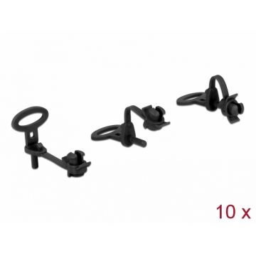 Set 10 bucati distantatoare pentru SSD M.2/PCB Negru, Delock 60190