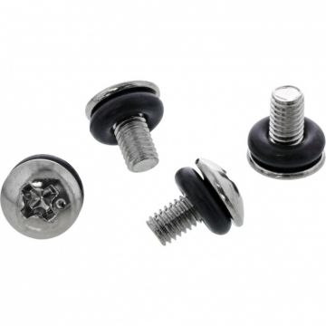 Set 10 suruburi M3x5mm + saibe de cauciuc pentru placa de baza, InLine 77784M